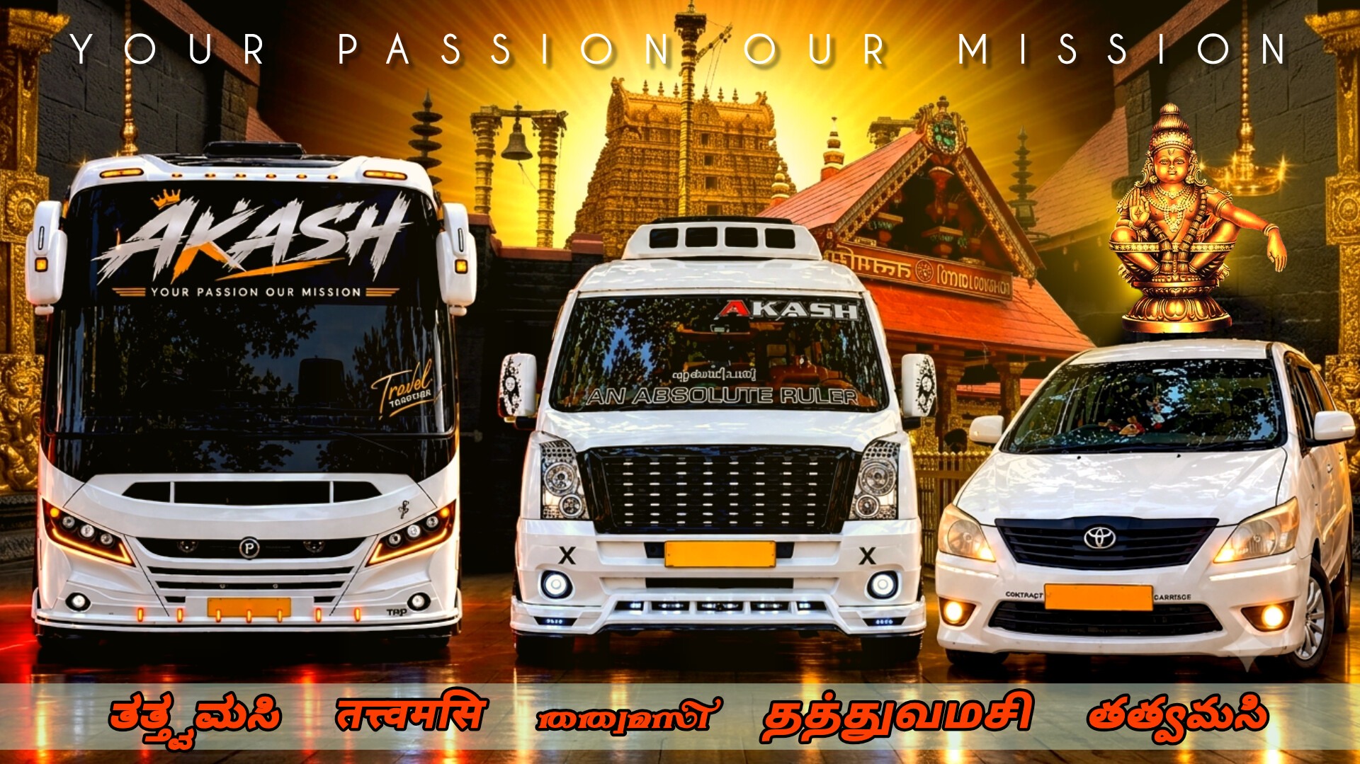 PV Travels Chengannur fleet for Sabarimala pilgrimage transport