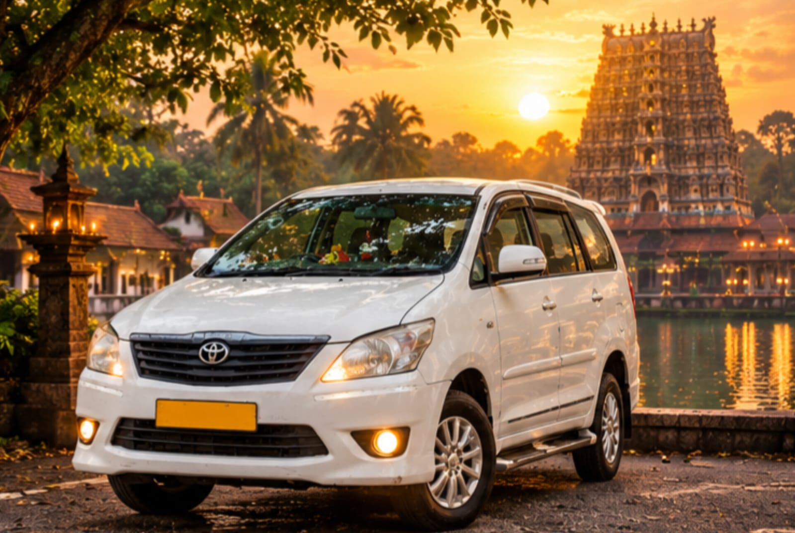 Toyota Innova offered by PV TRAVELS for pilgrimage transport